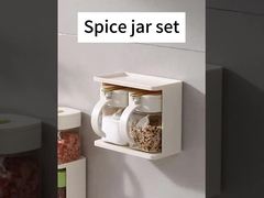 Trwałe 2 siatki Jasne przyprawy Szklane pojemniki z garnek i łyżki